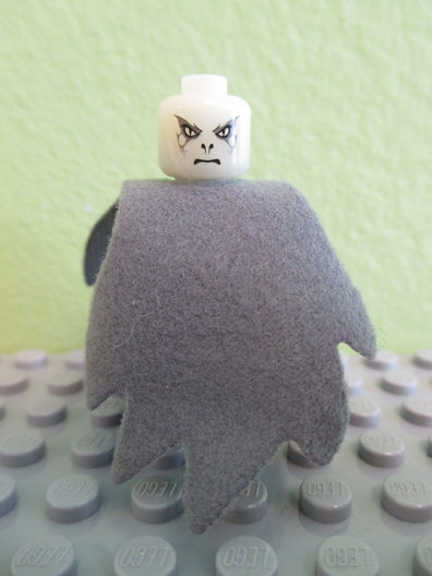 LEGO Minifigure-Voldemort, Glow In Dark Opaque Head, Dark Bluish Gray Dementor Style Cape-Harry Potter / Goblet of Fire-hp069a-Creative Brick Builders